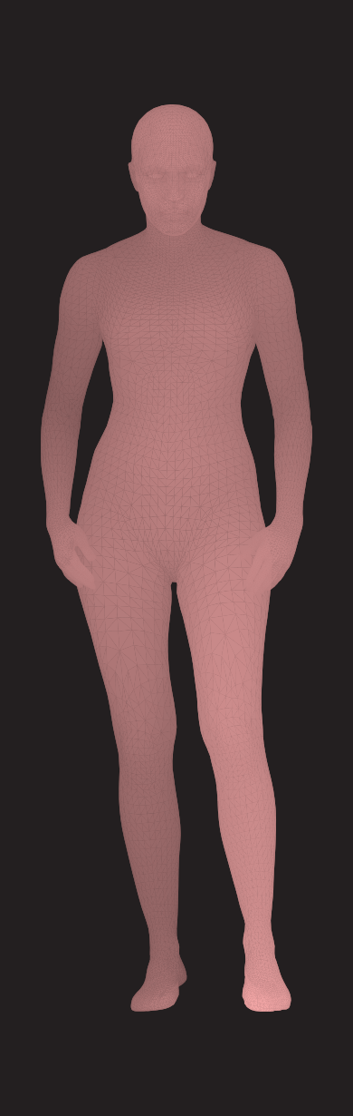 Tilda Swinton - 3D mesh render