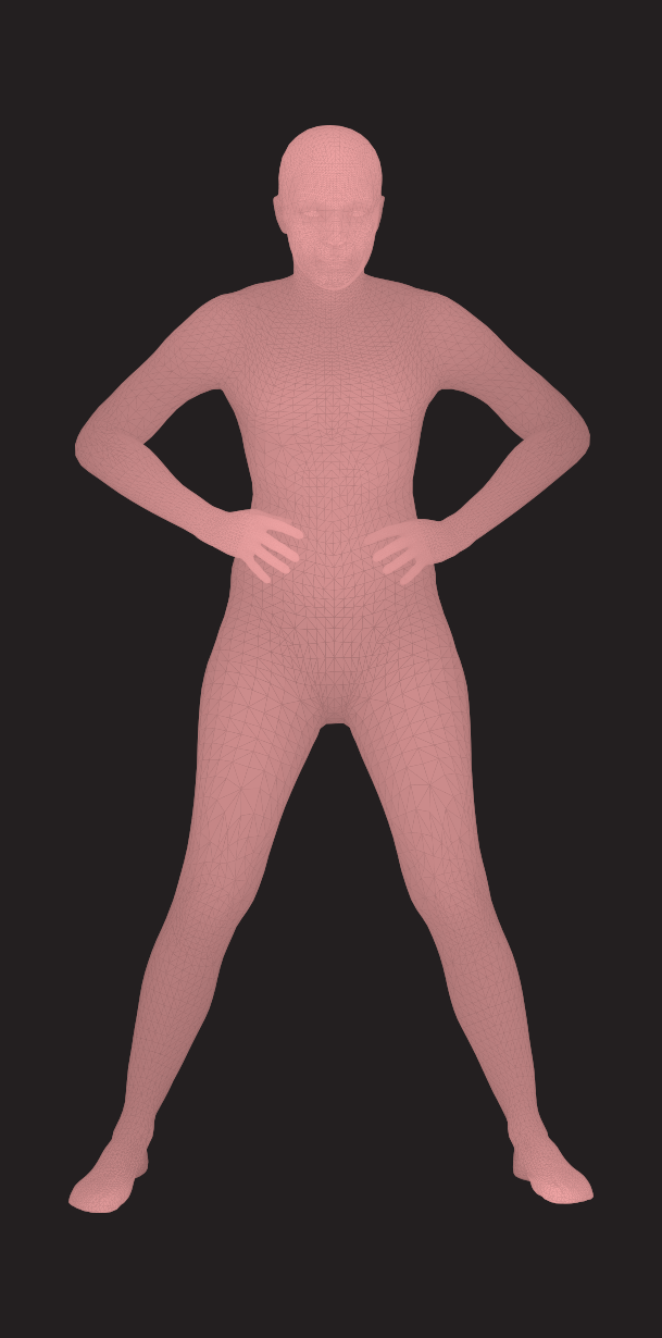 Leslie Caron - 3D mesh render