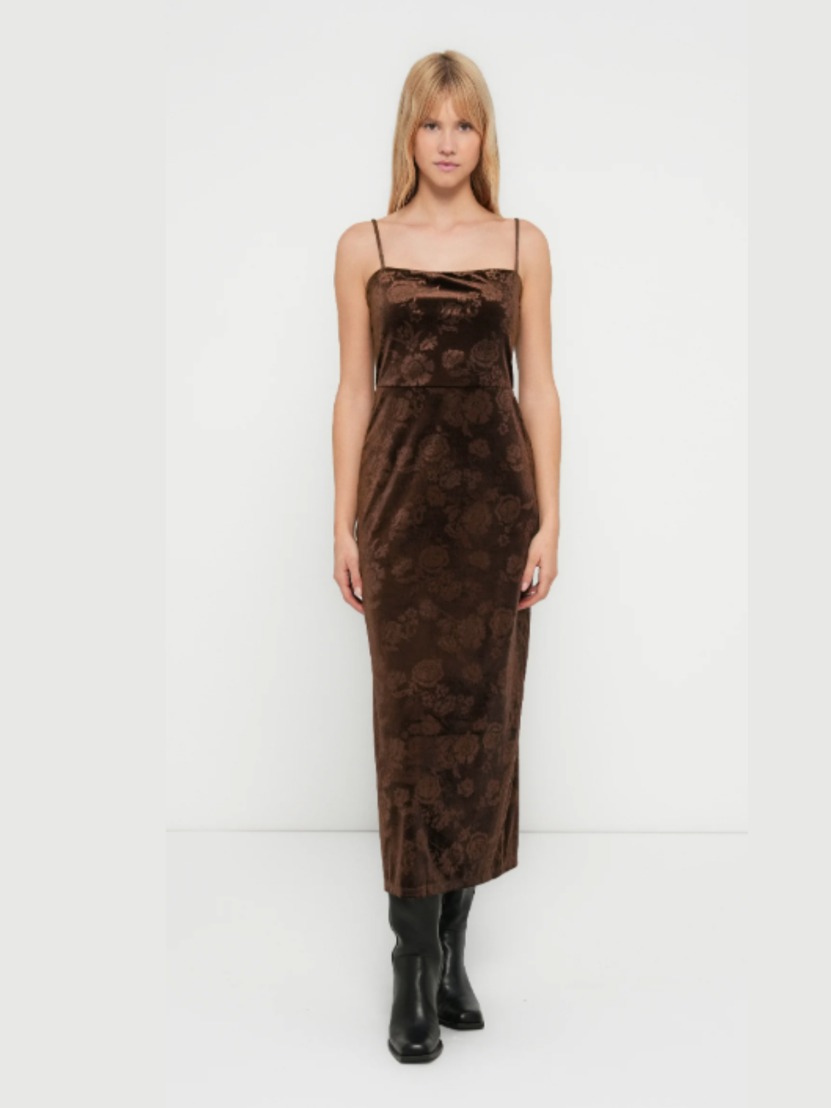 Classic style: column-cut slip dress